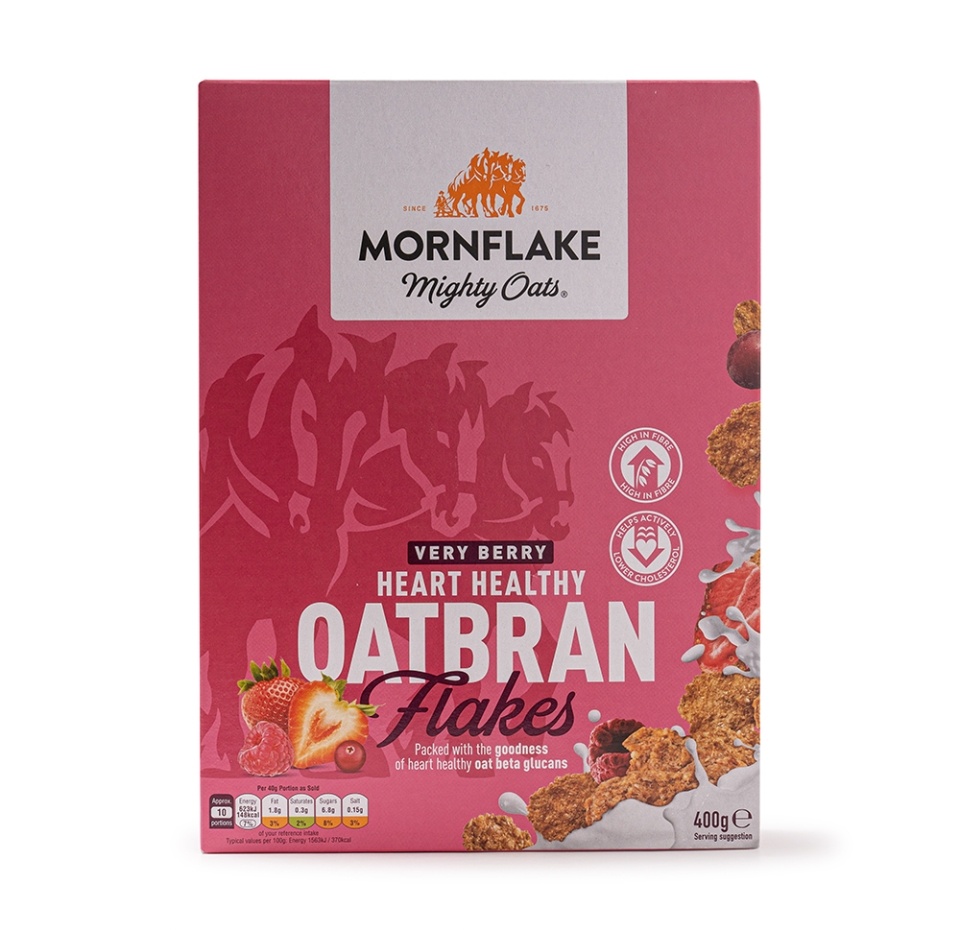 

Хлопья цельнозерновые Mornflake с овсяными отрубями и ягодами