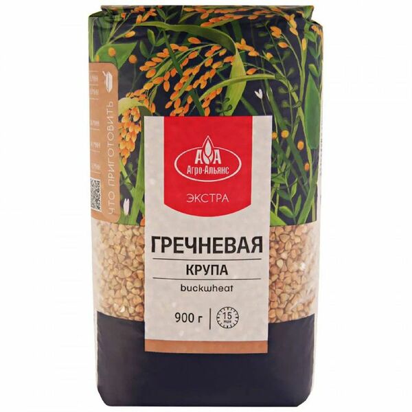Гречка Агро-Альянс Экстра элитная, 900г