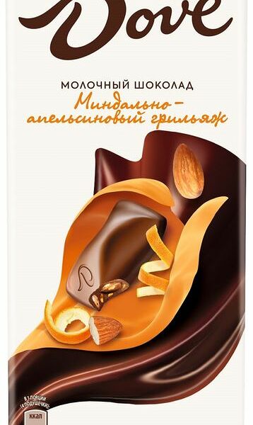 Шоколад молочный Dove с миндально-апельсиновым грильяжем