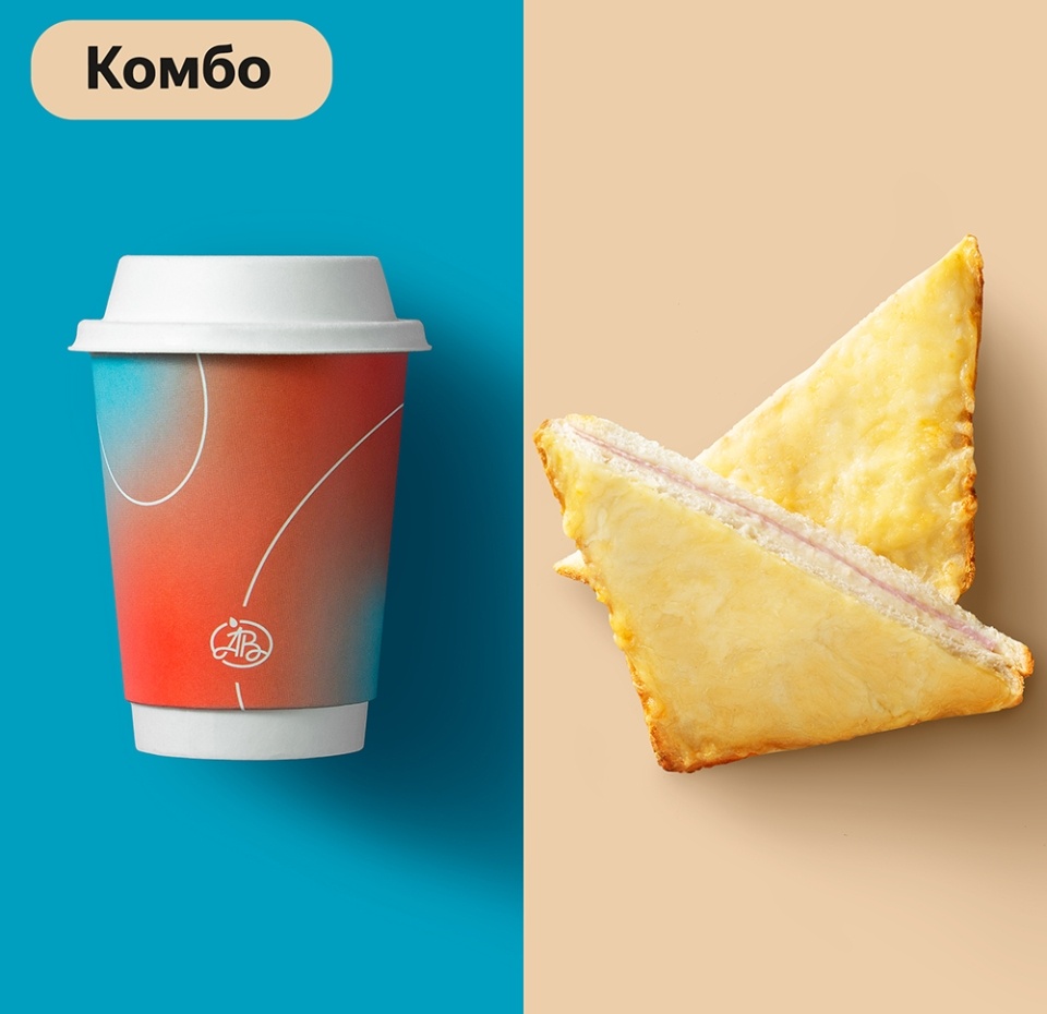 

Крок-месье + Капучино