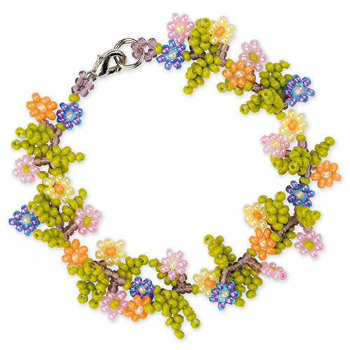 В215 Набор для бисероплетения Риолис Браслет 'Полянка' 17см