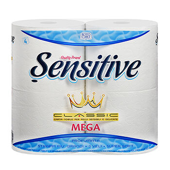 Туалетная бумага Sensitive Anima Profumata трехслойная, 4 рулона