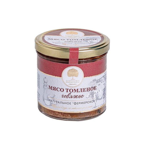 Мясо говяжье томленое Добринское Фх Фермерское натуральное 