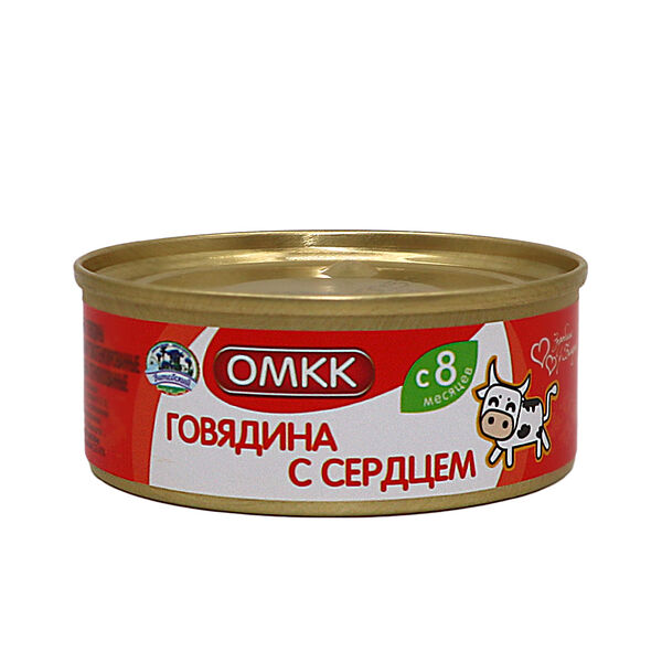 Консервы мясная ОМКК Говядина с сердцем 100г ДП