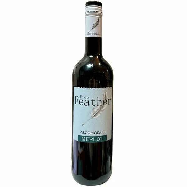 Напиток Free Feather Merlot безалкогольный красный сладкий, 750мл