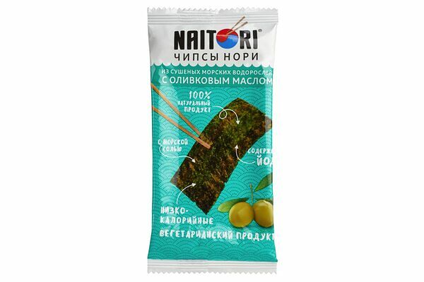 Чипсы Naitori из морских водорослей с оливковым маслом