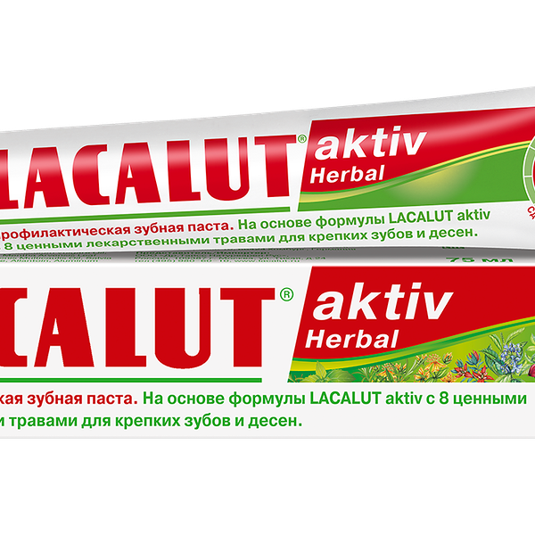 Паста зубная LACALUT Activ Herbal, Lacalut 50 мл имп. Др.Тайсс Натурварен ГмбХ, Михелинштрассе 10, 66424 Хомбург, Германия; ИООО