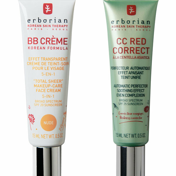Erborian Набор для лица культовый дуэт для идеальной кожи (BB nude 15 мл + CC red 15 мл)