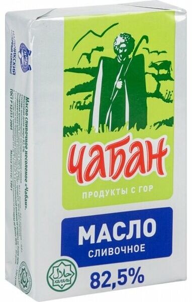 Масло сливочное Чабан 82,5%