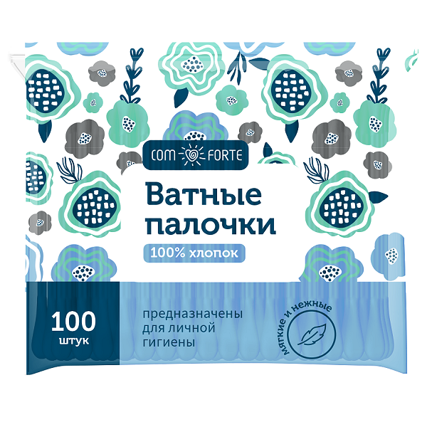 Ватные палочки Comforte 100 шт.