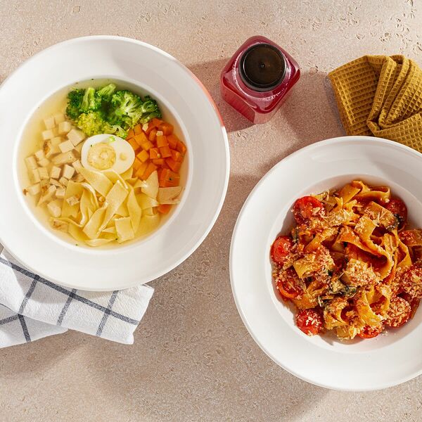 Сет на одного суп и паста