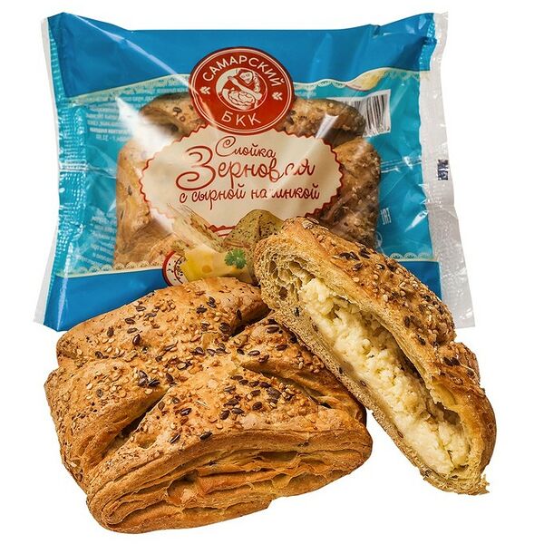 Слойка Самарский Булочно-кондитерский Комбинат Зерновая с сырной начинкой