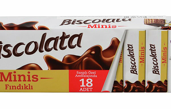 Вафли Biscolata Minis в молочном шоколаде с ореховым кремом  117г
