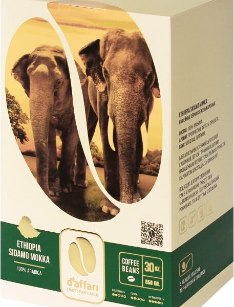 Кофе в зернах DAffari Ethiopia Sidamo Mokka 850г