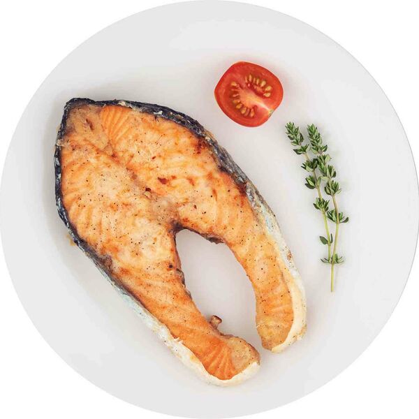 Стейк из сёмги жареный