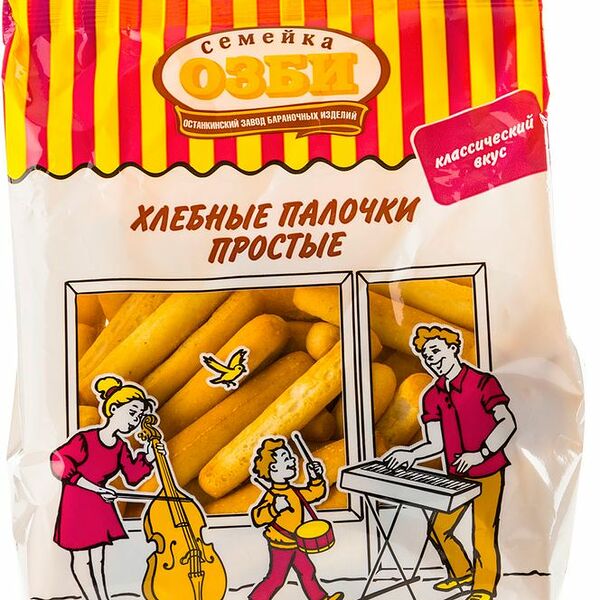 Хлебные палочки Семейка Озби простые, 150г