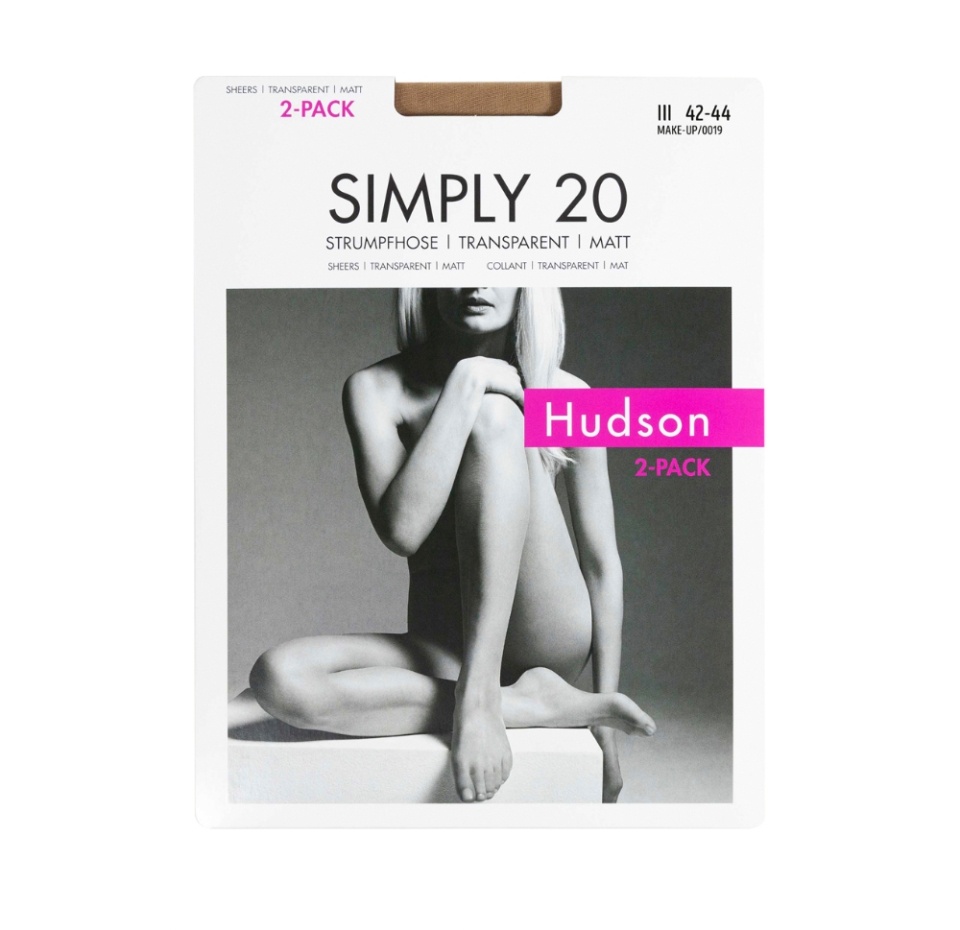 

Колготки KUNERT-HUDSON SIMPLY 20 две пары цвет 019/бежевый 20 den, размер 3, Германия