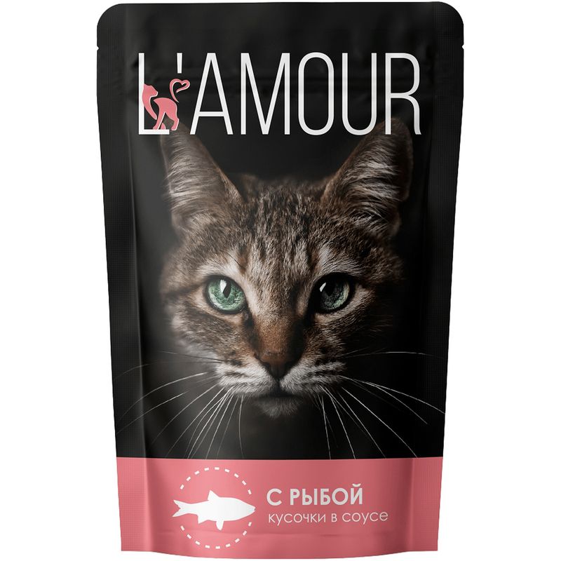 

Корм влажный для кошек, Lamour с рыбой в соусе, 75 г