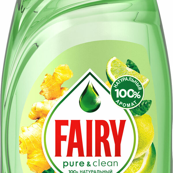 Средство для мытья посуды Fairy Pure&Clean Бергамот и Имбирь