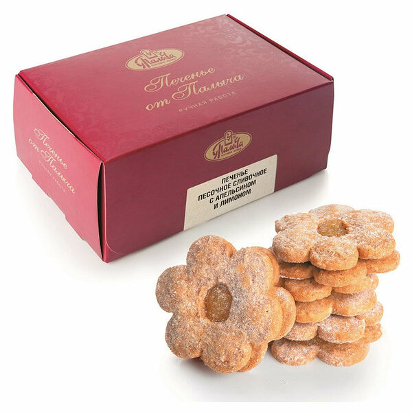 Печенье песочное У Палыча Сливочное с апельсином и лимоном