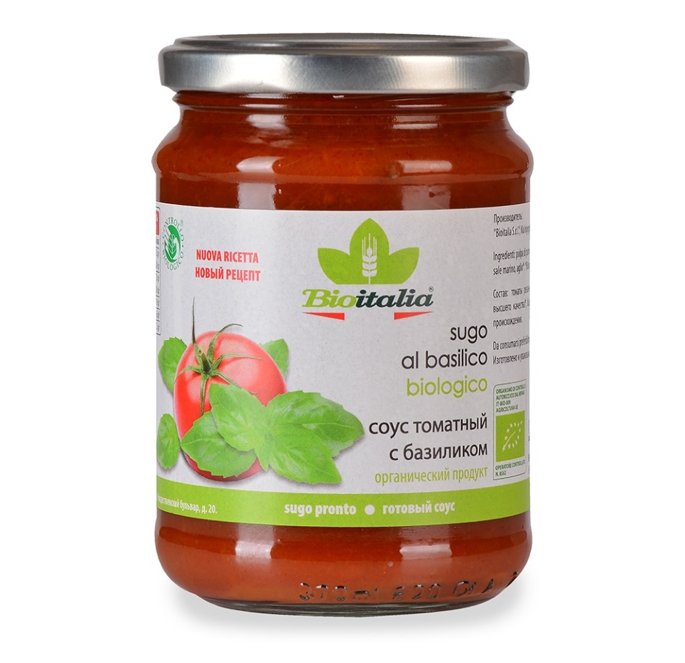 

Соус томатный Bioitalia с базиликом