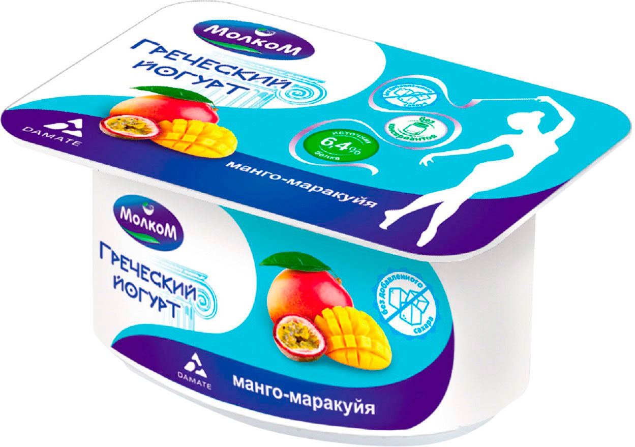 

Йогурт Молком Греческий манго маракуйя 3.4%