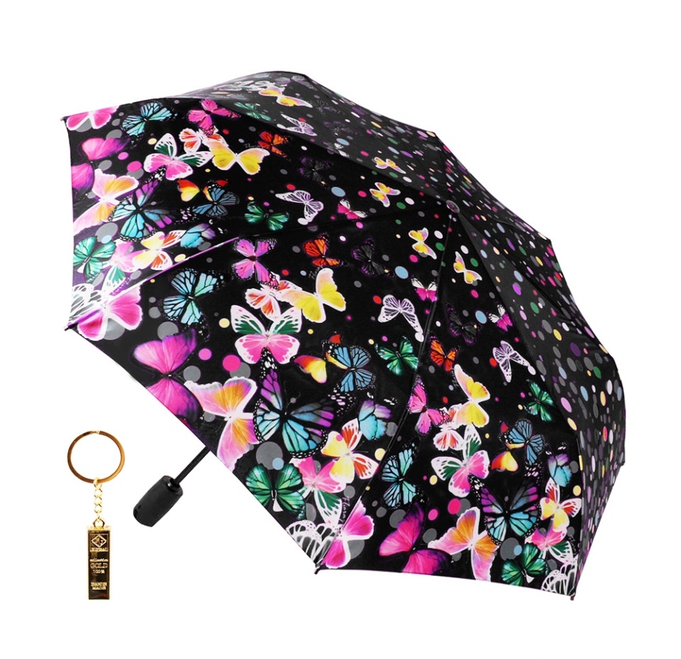 

Зонт Flioraj Premium CONFETTI женский автомат черный