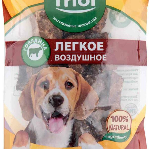 Лакомство для собак Triol Лёгкое говяжье воздушное