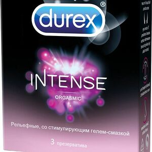 Презервативы Durex Intense Orgasmic рельефные со стимулирующим гелем-смазкой 3 шт