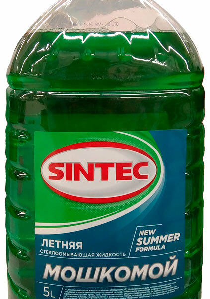 Жидкость стеклоомывателя Мошкомой летняя ТМ Sintec (Синтек)