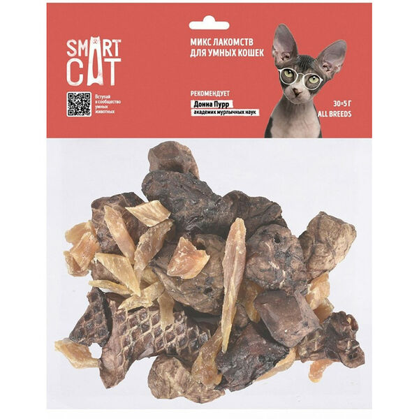 Лакомство для кошек Smart Cat микс лакомств для умных кошек