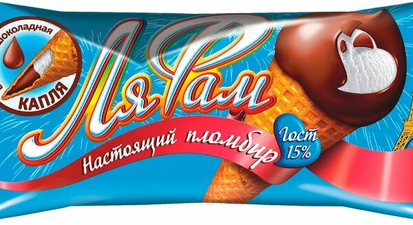 Мороженое Ля Фам Настоящий пломбир, рожок (Талосто)