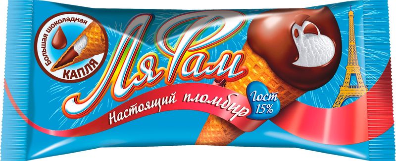 

Мороженое Ля Фам Настоящий пломбир рожок 70 г