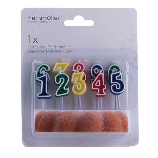 Свечи цифры Riethmueller, 1 набор 