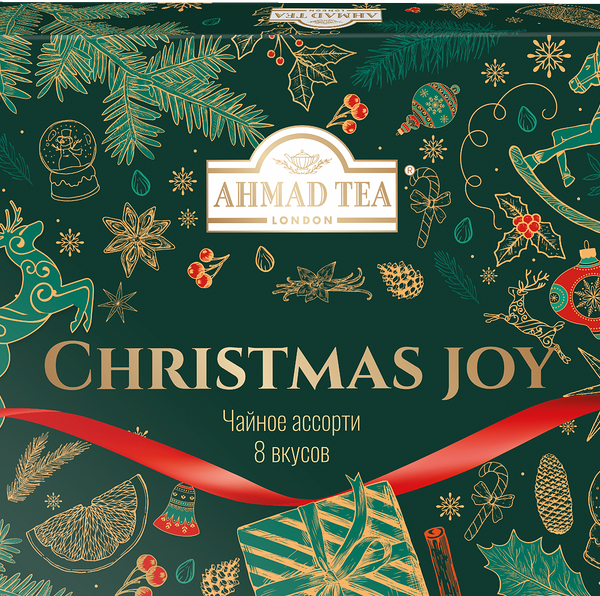 Набор чайный AHMAD TEA Радость Рождества Ассорти 8 вкусов, 40пак