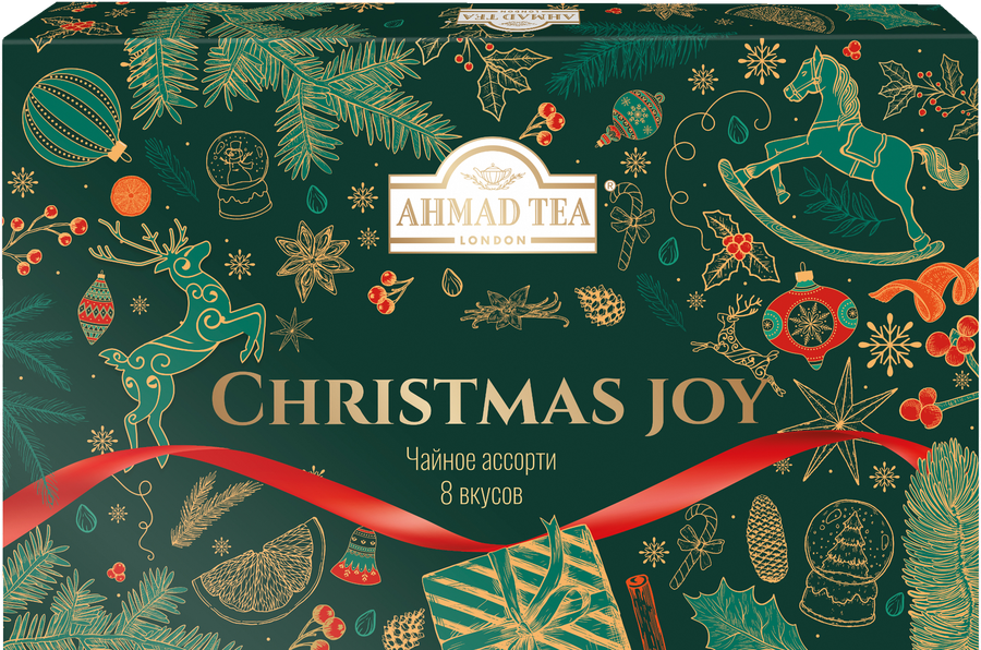 

Набор чайный Ahmad Tea Радость Рождества Ассорти 8 вкусов, 40 пакетиков 71 г