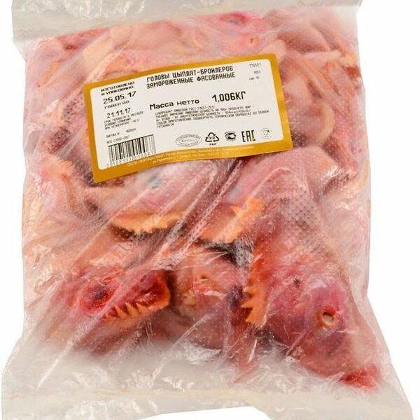 Головы Экоптица цыплят замороженные