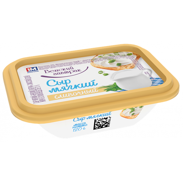 Сыр мягкий сливочный жир. 70% вес 120г Венский завтрак