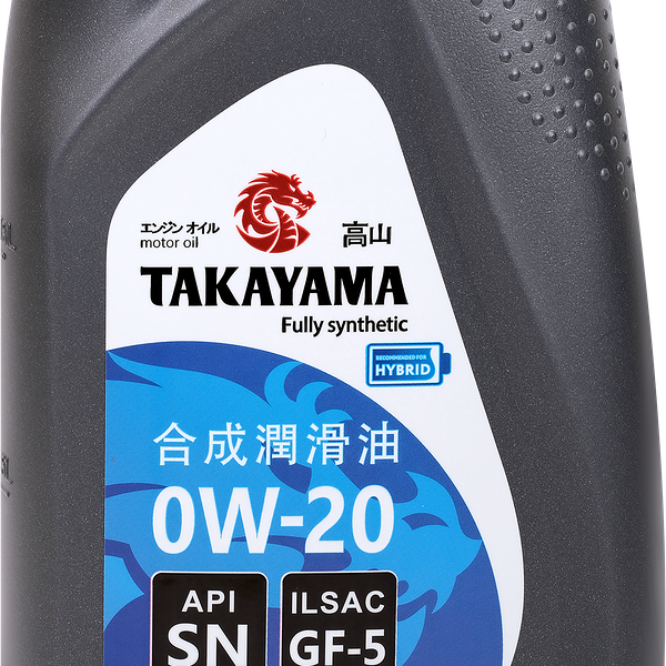 Масло моторное TAKAYAMA синтетическое SAE 0W-20, ILSAC GF-5, API SN, Арт. 605553, 1л