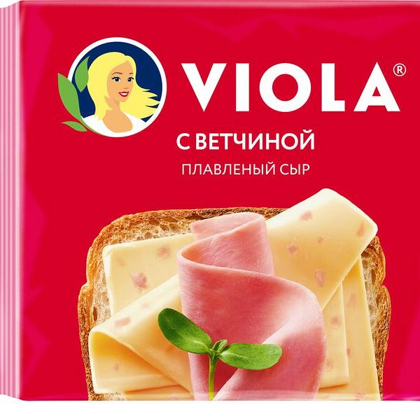 Сыр плавленый Viola с ветчиной 45%, 8 ломтиков
