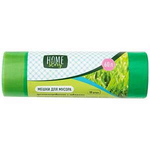 Мешки для мусора ароматизированные с завязками 10шт Home Story, 60л