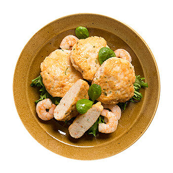 Котлета с судаком и креветками белоногими жареные от бренд-шефа АВ