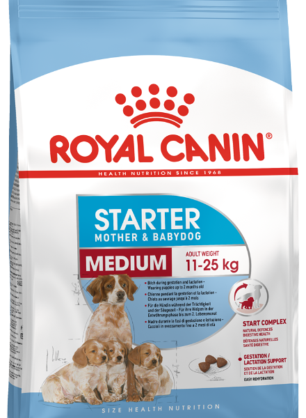 Сухой корм Royal Canin Medium Starter для щенков до 2 месяцев, беременных и кормящих сук средних пород, курица