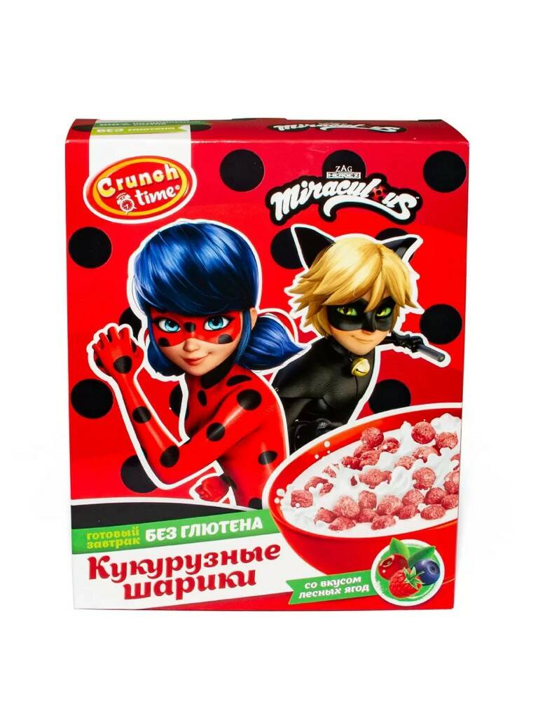 

Шарики Crunch Time со вкусом лесных ягод, 170 г