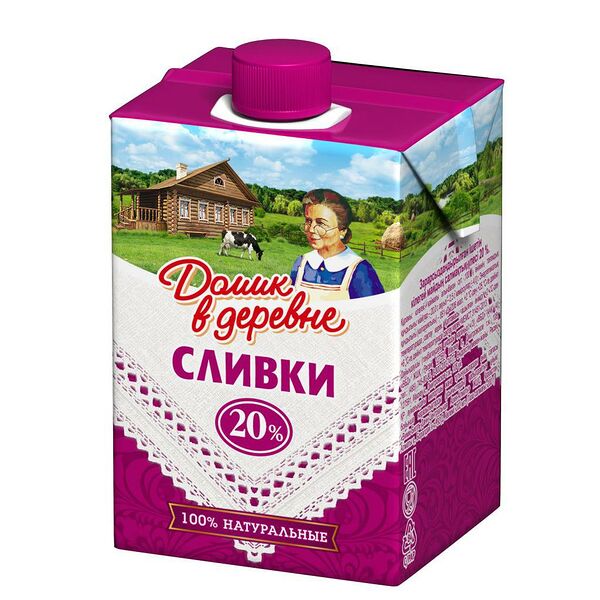 Сливки Домик в деревне 20%