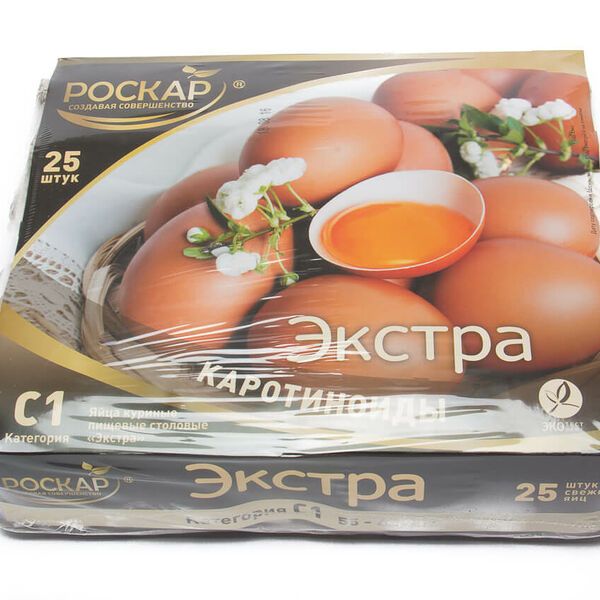 Яйцо Роскар куриное С1 экстра, 25 шт