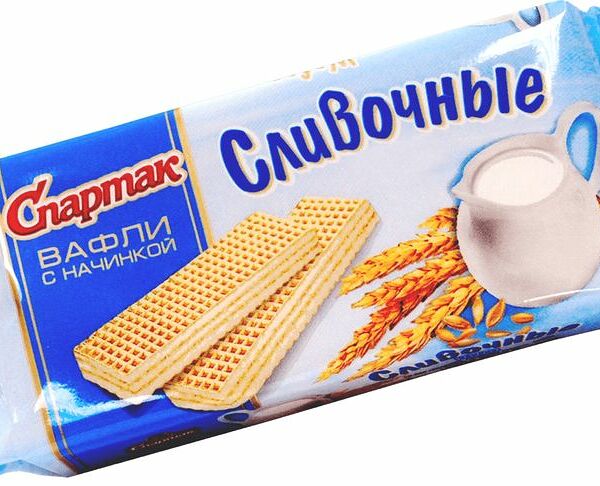 Вафли Спартак Сливочные 72г