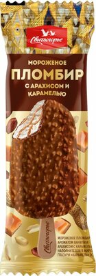 Мороженое Свитлогорье Эскимо Пломбир с арахисом и карамелью 80 г