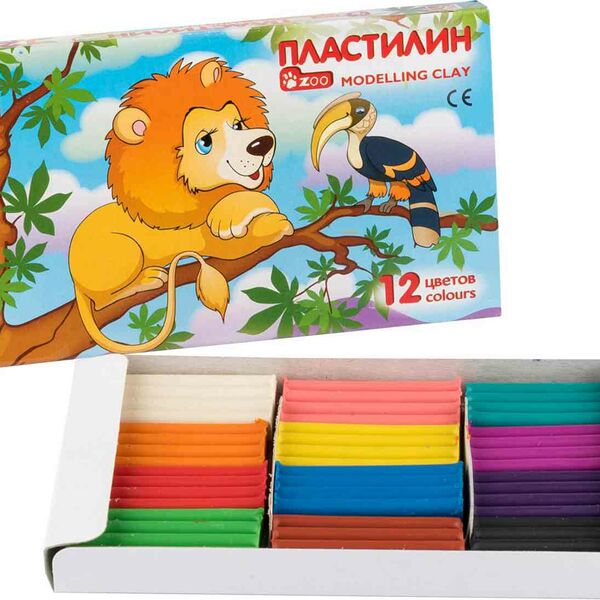 Пластилин Zoo Луч, 12 цветов
