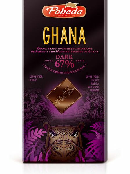 Шоколад горький Победа Вкуса Гана, 100г